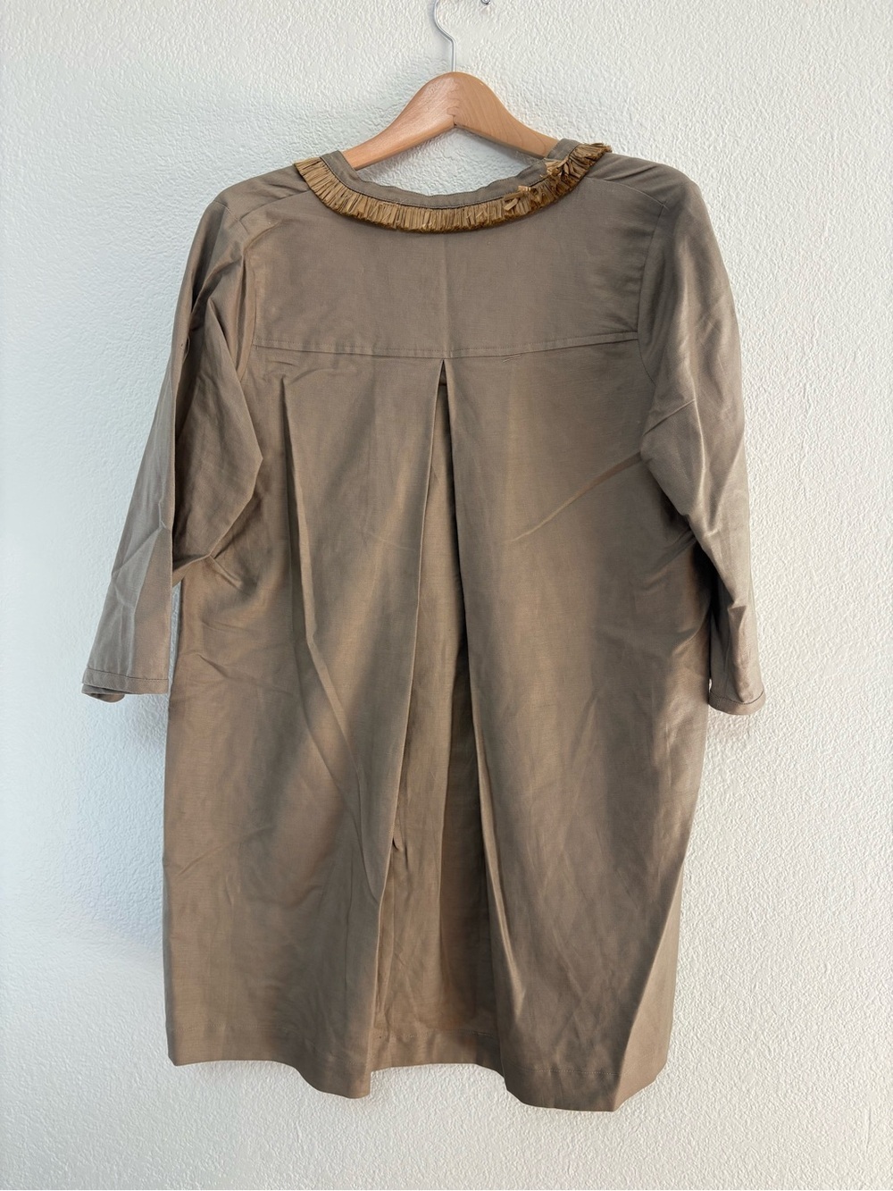 Loewe Taupe Military Field Shirt with Contrasting Lace-Up Placket - Picture 2 of 4